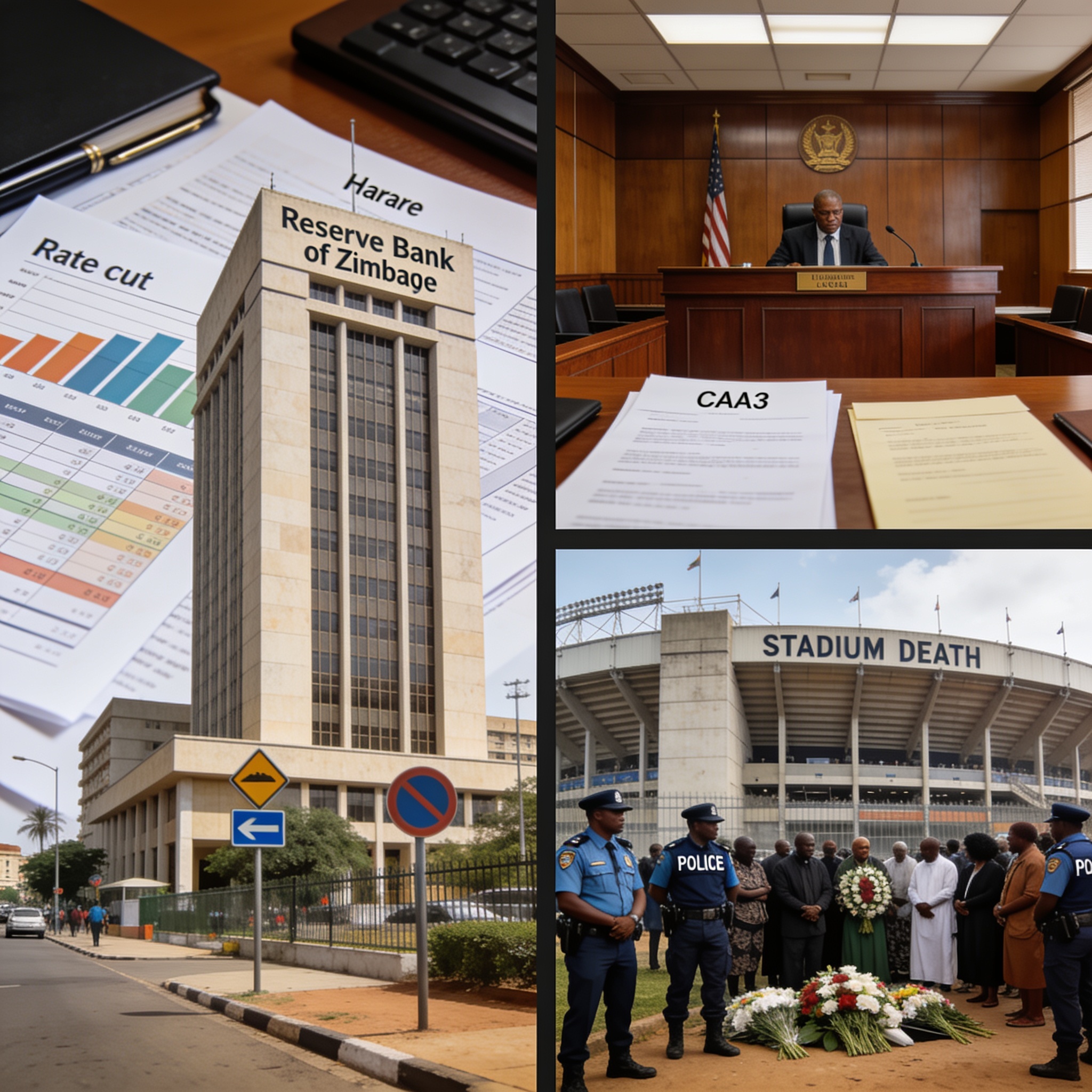 Zimbabwe News: RBZ Rate Cut, CAA3 Case and Stadium Death